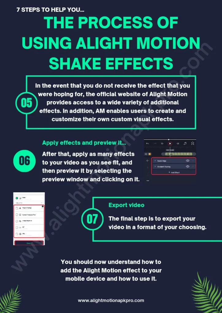 Using Mobile Alight Motion Shake Effect